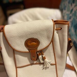 Dooney & Bourke Cream and Tan Leather Backpack